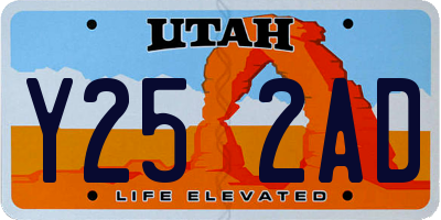 UT license plate Y252AD