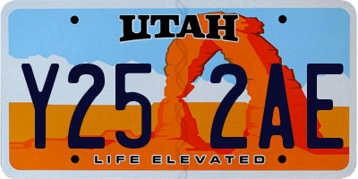 UT license plate Y252AE