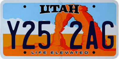 UT license plate Y252AG
