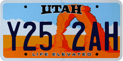 UT license plate Y252AH