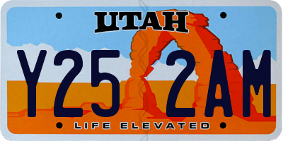 UT license plate Y252AM