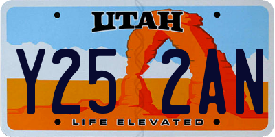 UT license plate Y252AN