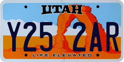 UT license plate Y252AR
