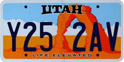 UT license plate Y252AV