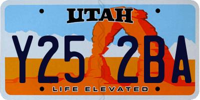 UT license plate Y252BA