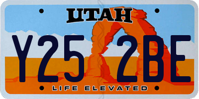 UT license plate Y252BE