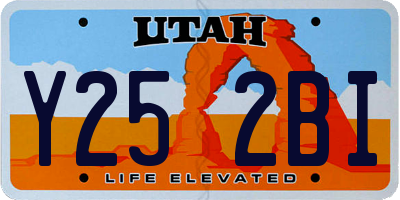 UT license plate Y252BI