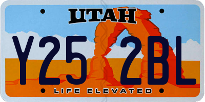 UT license plate Y252BL
