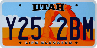 UT license plate Y252BM
