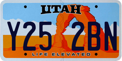 UT license plate Y252BN