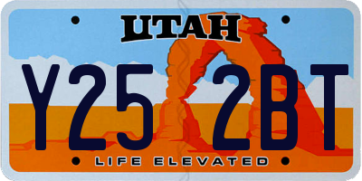 UT license plate Y252BT