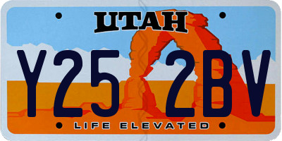 UT license plate Y252BV