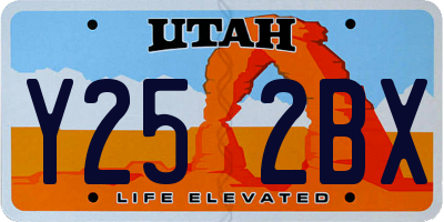 UT license plate Y252BX