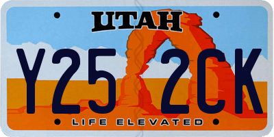 UT license plate Y252CK
