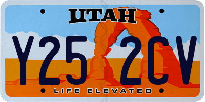 UT license plate Y252CV