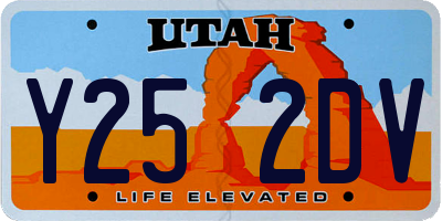 UT license plate Y252DV