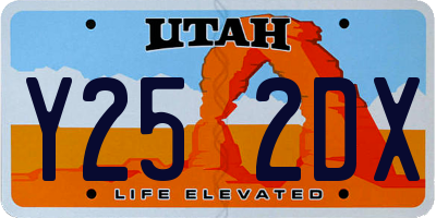 UT license plate Y252DX