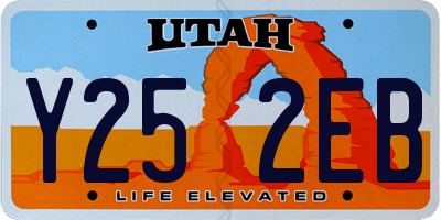 UT license plate Y252EB