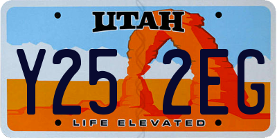 UT license plate Y252EG