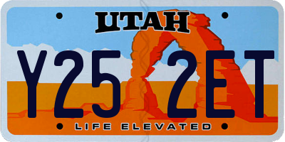 UT license plate Y252ET