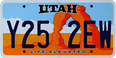 UT license plate Y252EW