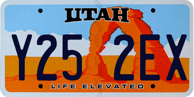 UT license plate Y252EX