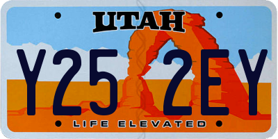 UT license plate Y252EY