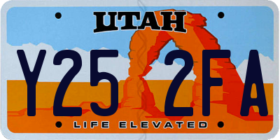 UT license plate Y252FA