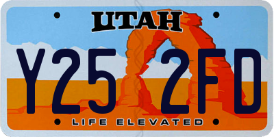 UT license plate Y252FD
