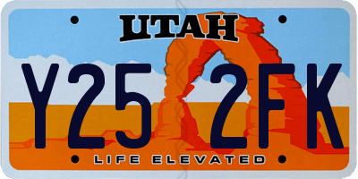 UT license plate Y252FK