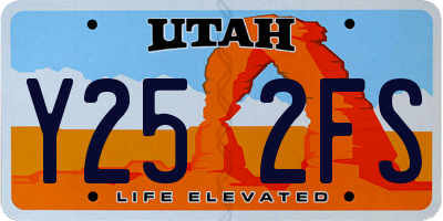 UT license plate Y252FS