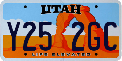 UT license plate Y252GC