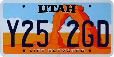 UT license plate Y252GD