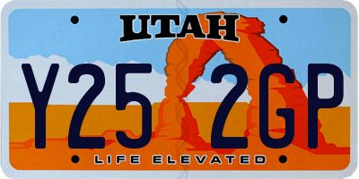 UT license plate Y252GP