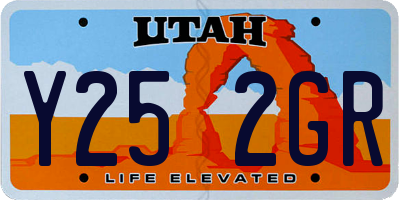 UT license plate Y252GR