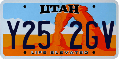 UT license plate Y252GV
