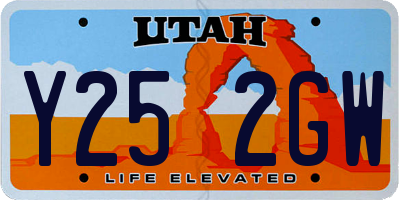 UT license plate Y252GW