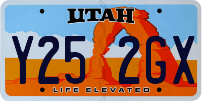 UT license plate Y252GX