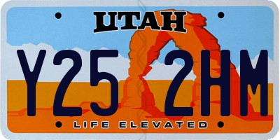 UT license plate Y252HM