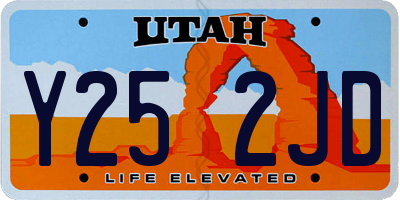 UT license plate Y252JD