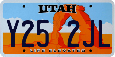 UT license plate Y252JL