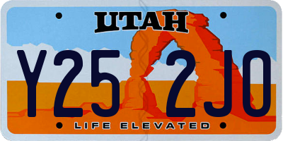 UT license plate Y252JO
