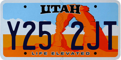 UT license plate Y252JT