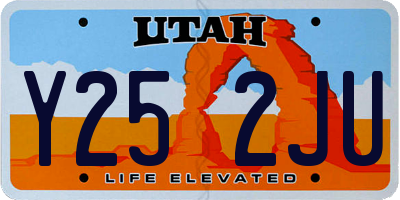 UT license plate Y252JU