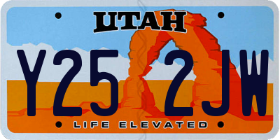 UT license plate Y252JW