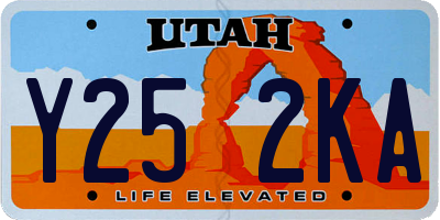 UT license plate Y252KA