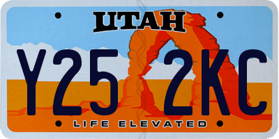 UT license plate Y252KC