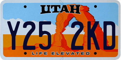 UT license plate Y252KD