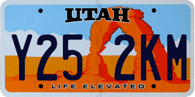 UT license plate Y252KM