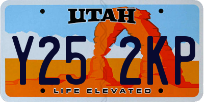 UT license plate Y252KP